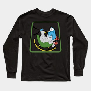 Seagull reading book Long Sleeve T-Shirt